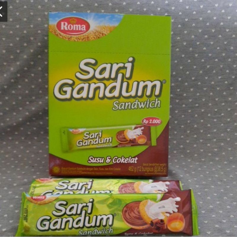 biskuit gandum diisi cream coklat
