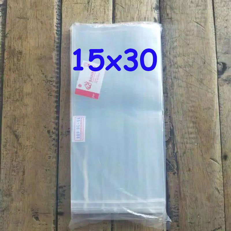 Plastik PP Bening Tebal 0.8 15x30 / plastik kaca bening tebal 08 15 x 30 berat 500gr