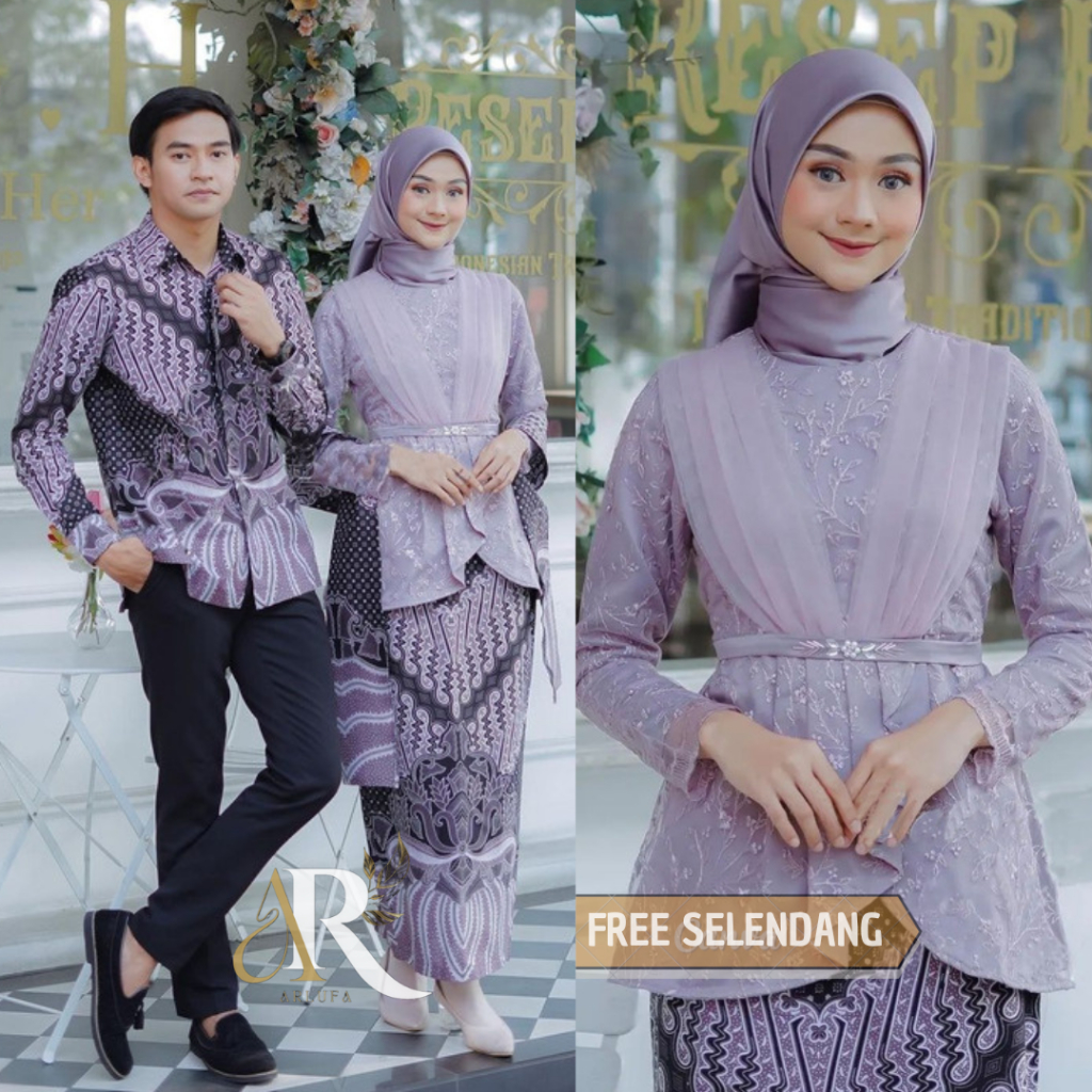 Kebaya Couple Modern Kebaya Wisuda Lamaran Baju Tunangan Batik Brukat Terbaru Baju Couple Kondangan 