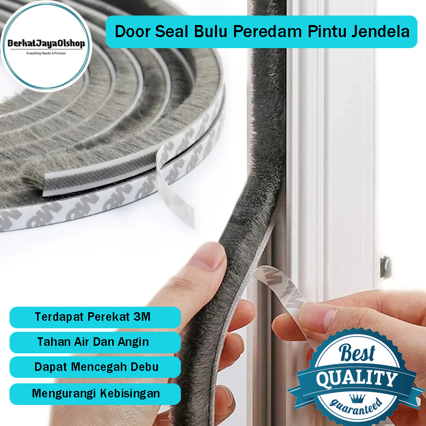 Door Seal Bulu Peredam Penutup Celah Pintu Dan Jendela Per Meter Perekat 3M
