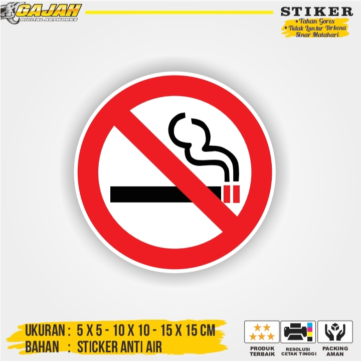 

Stiker Sign Dilarang Merokok