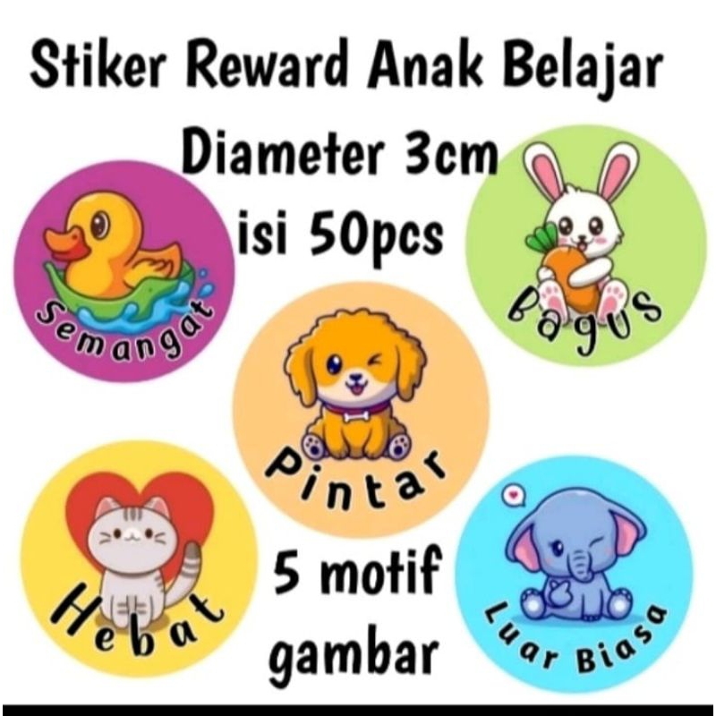 

Stiker reward anak belajar