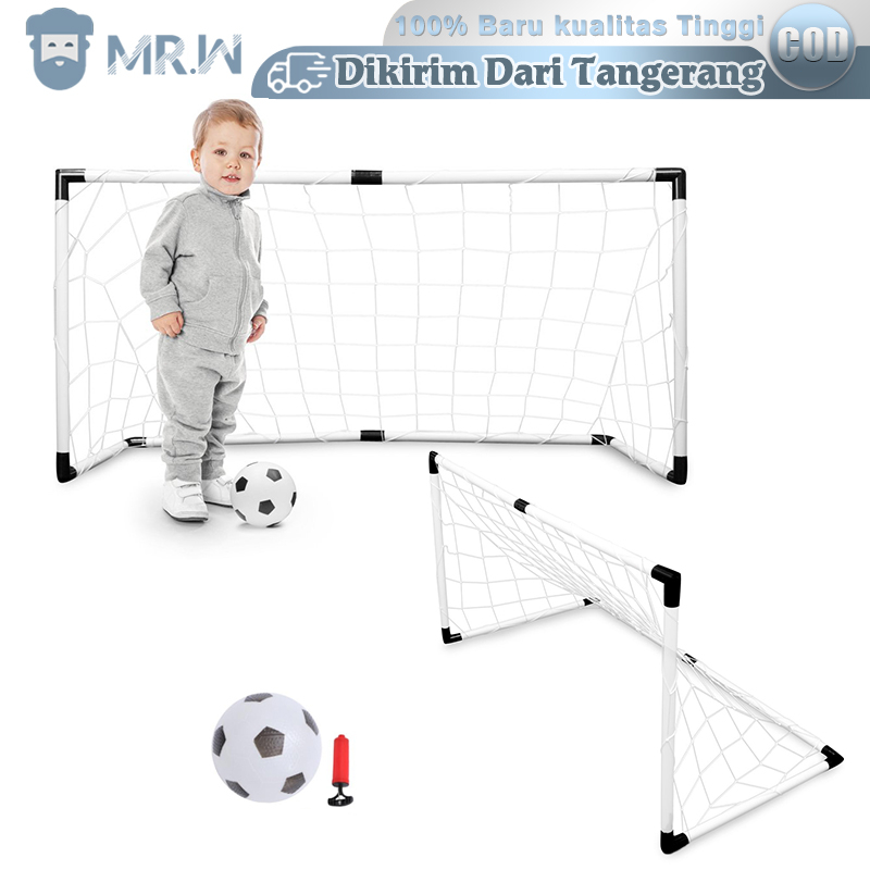 2set Mainan Gawang Bola Anak Gawang Futsal Anak Gawang Sepak Bola Anak Portabel Mainan Anak Football