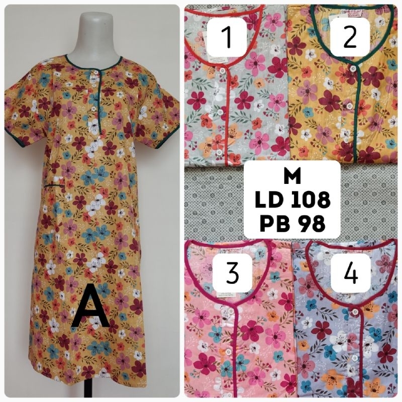 Daster Katun size M Pretty Girl  swipe - - > pilihan motifnya