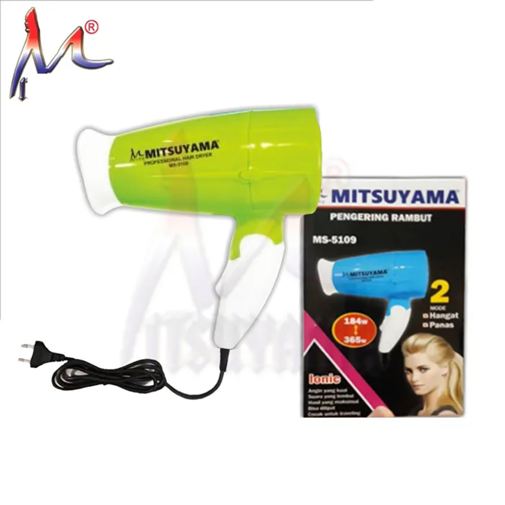 Mitsuyama Hairdryer MS-5109 Pengering Rambut Lipat Profesional