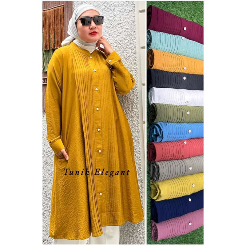 Tunik Elegant | Winody | Bahan Polo Linen Premium