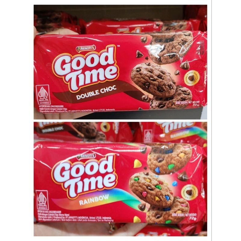 

72gr!! Good time cookies/cookies good time double choc rainbow/kukis coklat