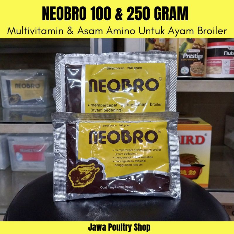 NEOBRO 100 & 250 Gram - Multivitamin dan Asam Amino Untuk Ayam Broiler