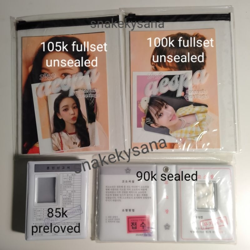 PHOTOPACK SG22 AESPA KOLBUK COLLECTBOOK DUCKYWORLD MARIAGE CERTIFICATE