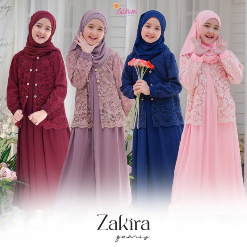 LABELLA-ZAKIRA DRESS-ZAINA DRESS-GAMIS BRUKAT ANAK 5-13th