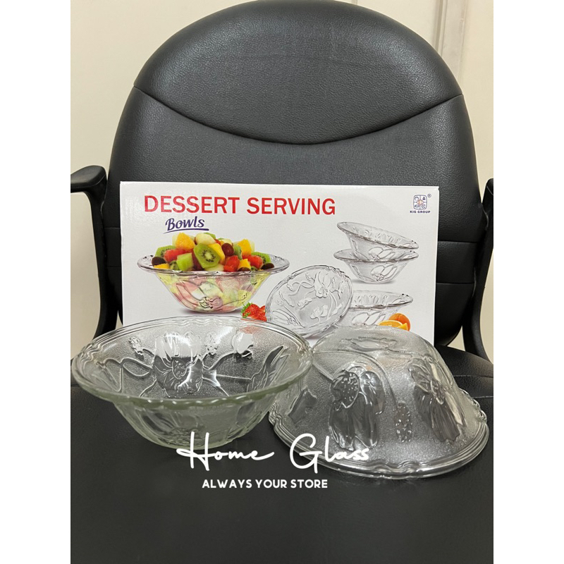 Mangkok kaca saji/Mangkok kuah/Mangkok sayur/Mangkok souvenir/MANGKOK ISI 2PCS