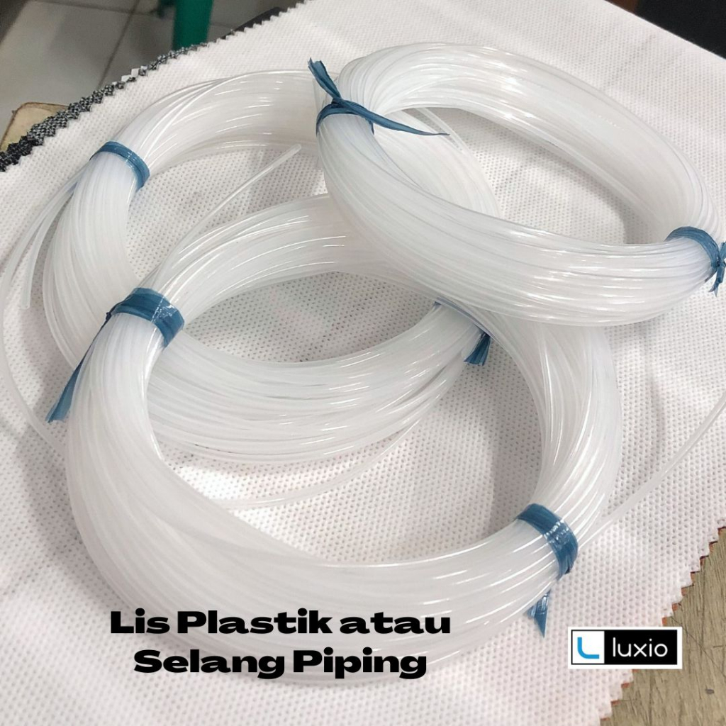 Lis Plastik Selang Pandepun Kecil  Selang Piping  Pelipit Plastik -/+ 12 Meter Diameter 2mm (1 Ikat)