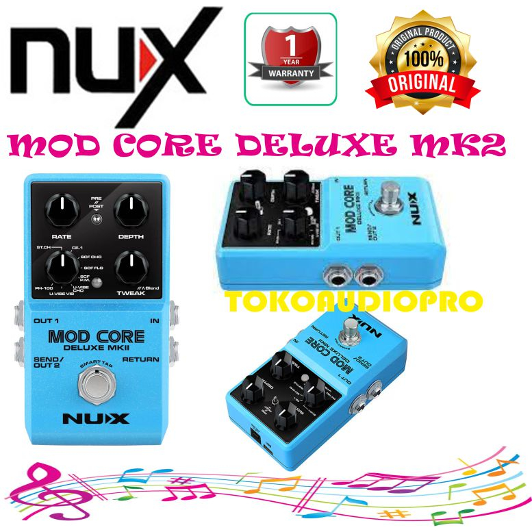 NUX MOD Core Deluxe MKII Modulation Guitar Effect Pedal Efek Gitar