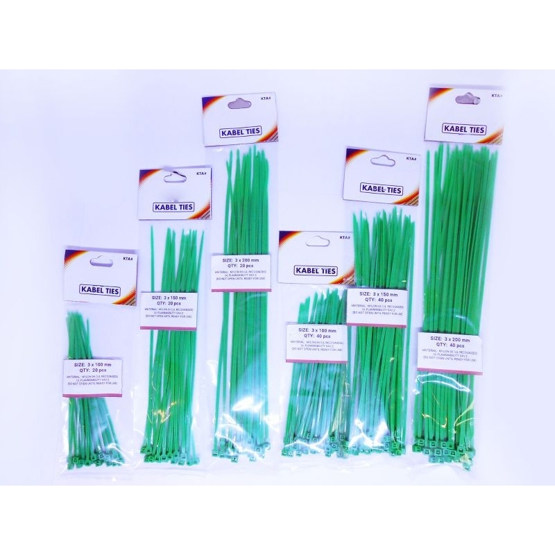 Kabel Ties Nilon HIJAU Nylon Cable Ties 3x100 3x150 3x200