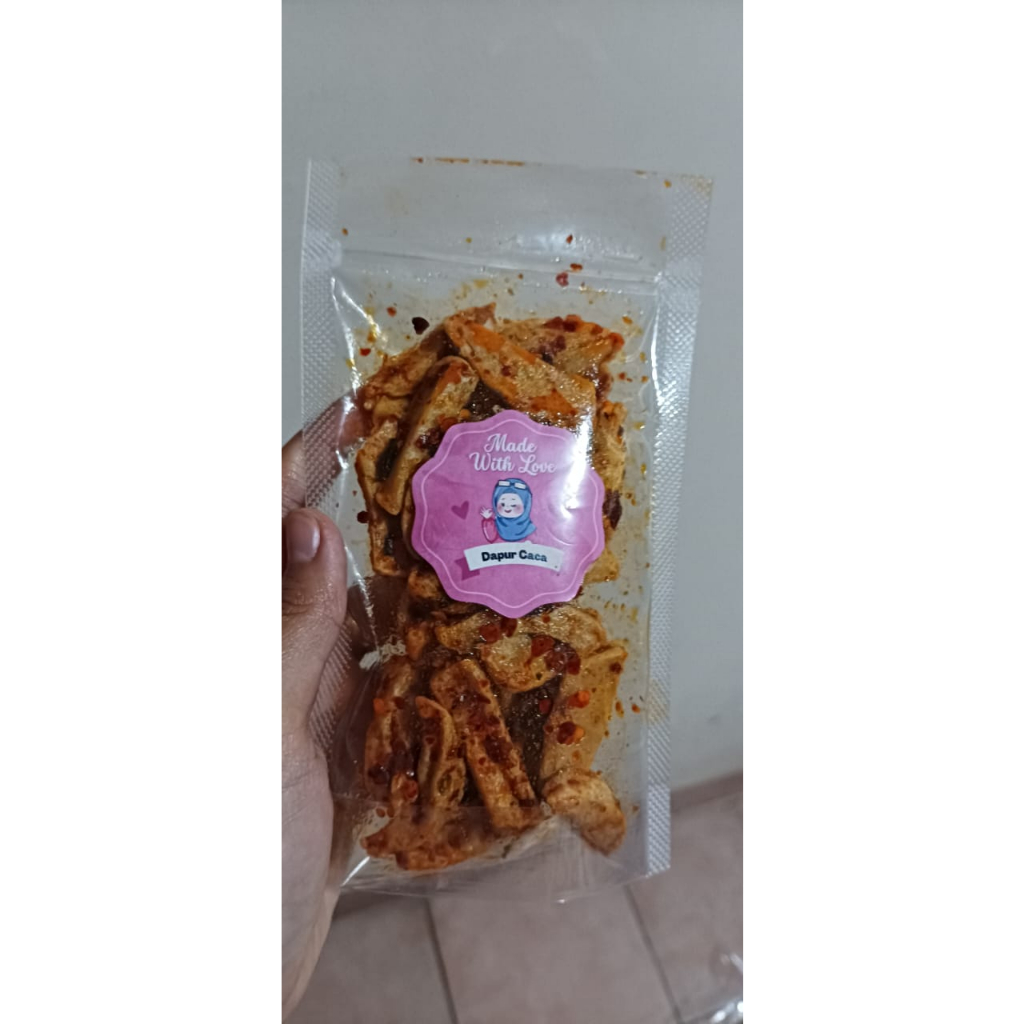 

Basreng pedas daun jeruk kemasan