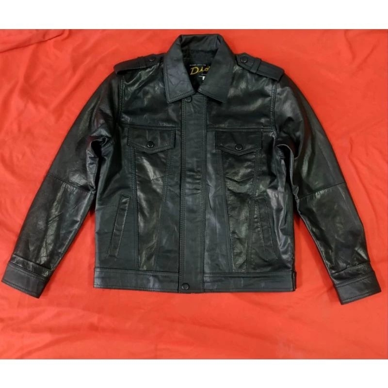 Jaket asli kulit model traker bahn kulit domba kondisi second