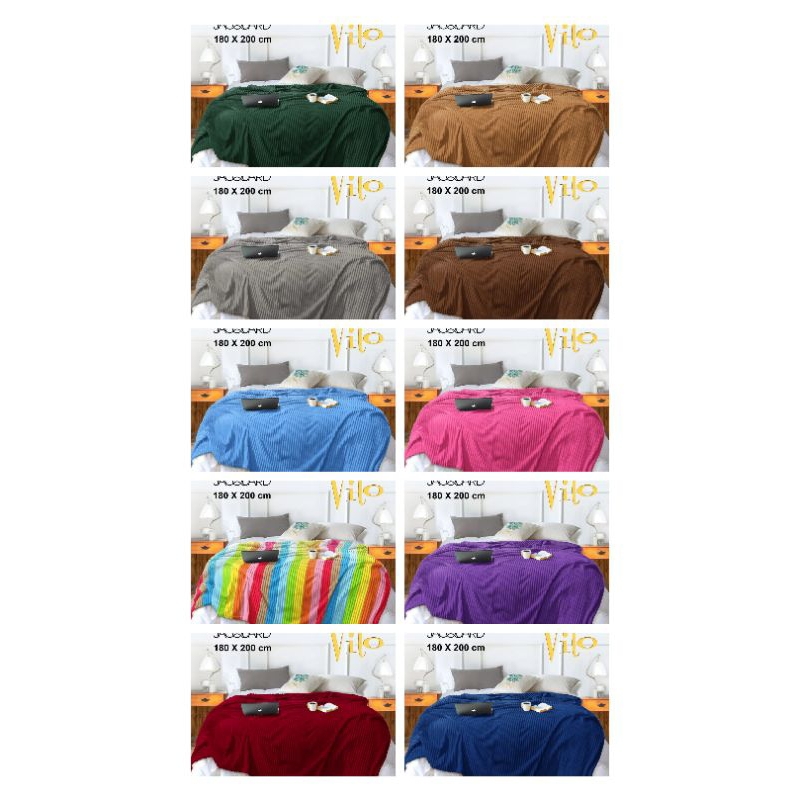 SELIMUT VITO JACGUARD POLOS EMBOS UKURAN KING SIZE (180 X 200)