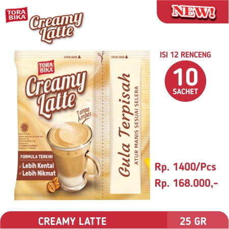 

Creamy Latte KARTON isi 12 Renceng 10 Sachet