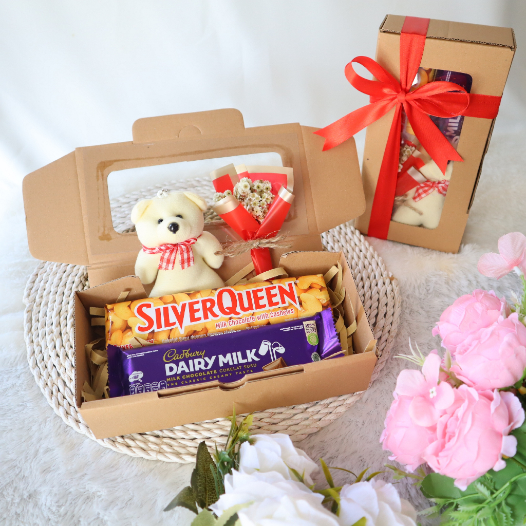 Mini Hampers Coklat | Souvenir Valentine | Kado Wisuda Sempro | Hadiah Snack Cowok Cewek