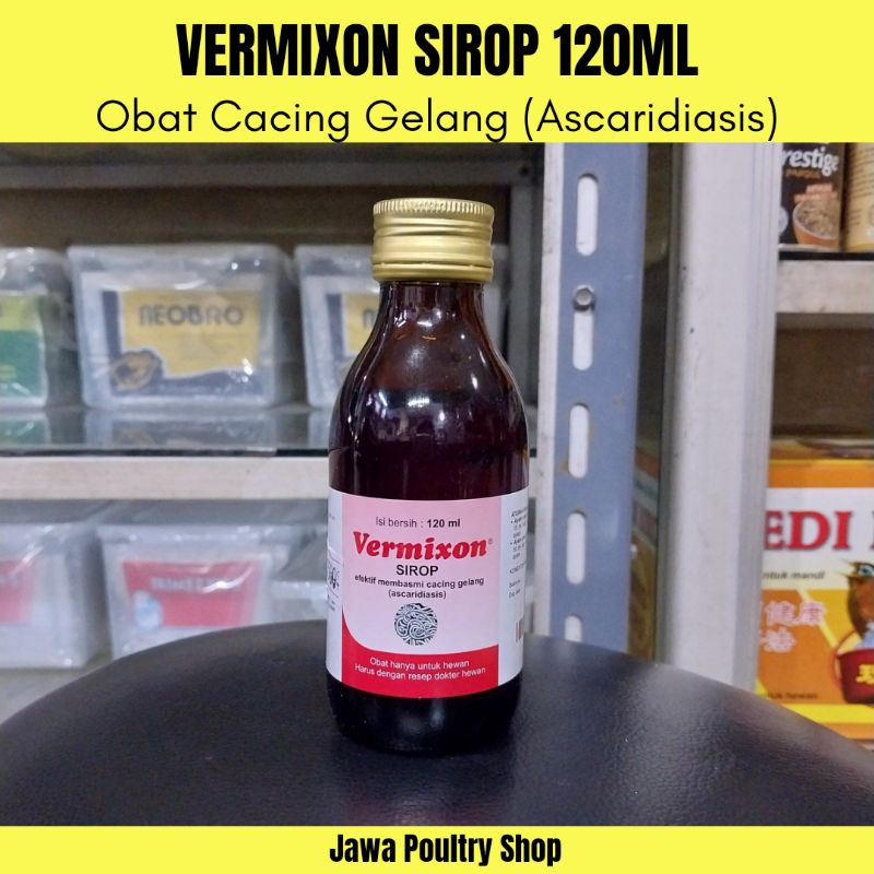 VERMIXON SIROP 120 ML MEDION - Obat Cacing Unggas