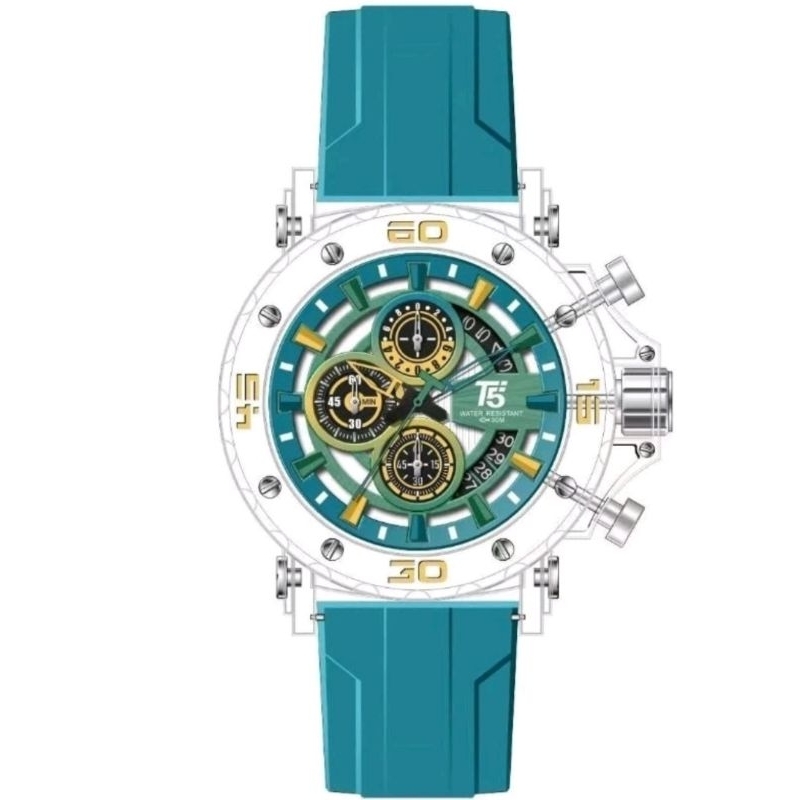 JAM TANGAN WANITA T5 WARNA PASTEL RUBBER ORIGINAL