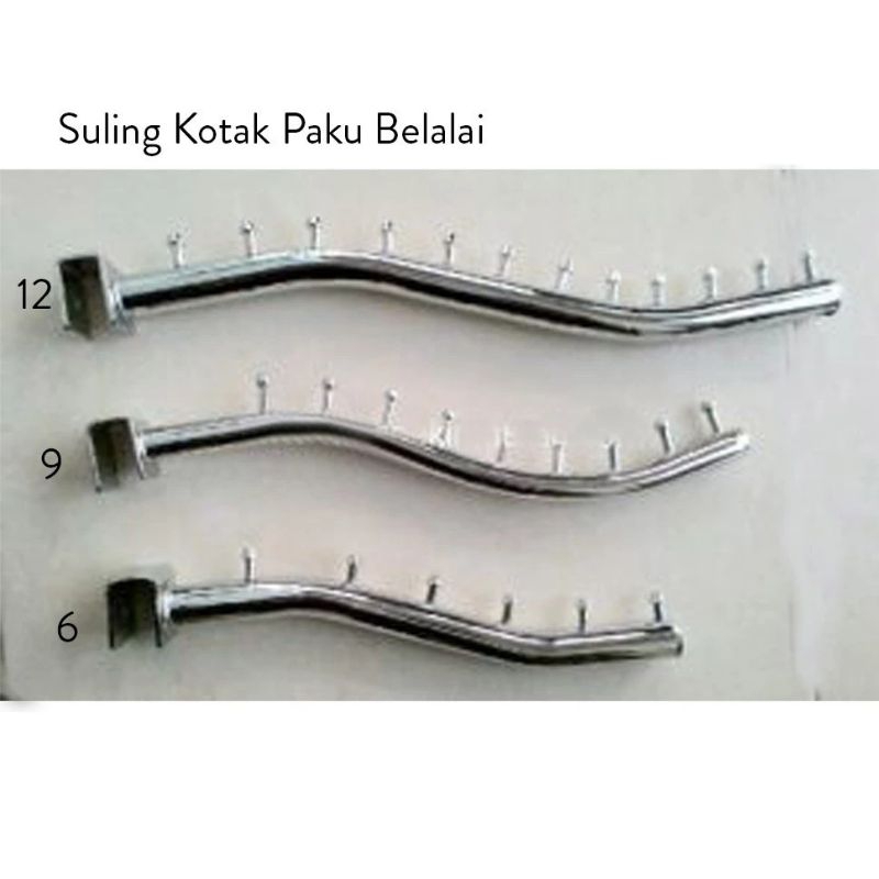 Suling Pipa Kotak Belalai / Gantungan Baju Suling Belalai Berbagai Macam Ukuran Display / Hanger Sul