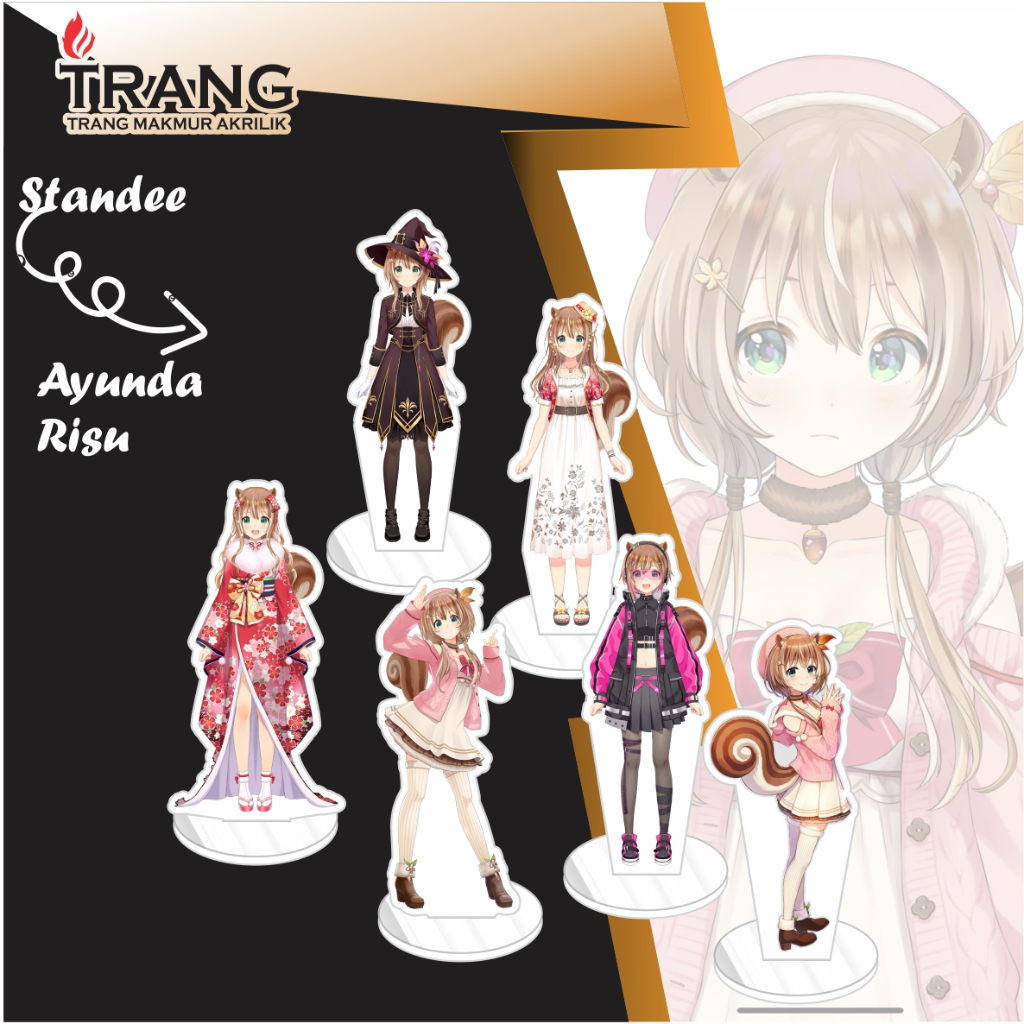 Standee Figure Akrilik Ayunda Risu Hololive / Standing Action figure Acrylic Ayunda Risu Hololive