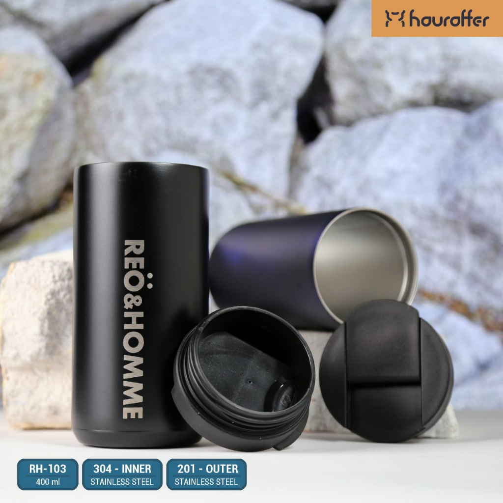 Houroffer Botol Minum Thermos Kopi Dan Teh RH-103 Vacuum Flask Anti Panas Dan Dingin 400ml