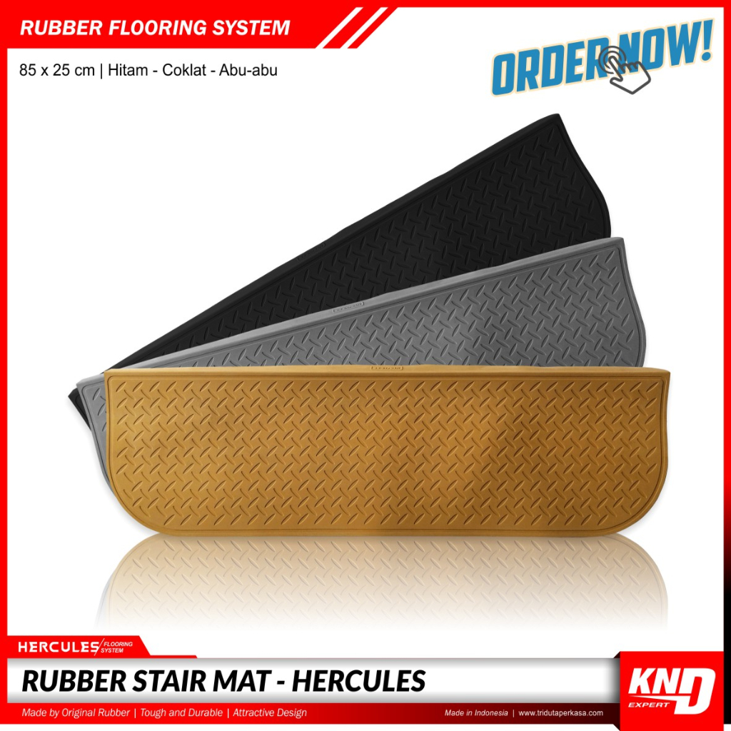 Rubber Stair Mat (Karpet Karet untuk Tangga) HERCULES 85x25cm