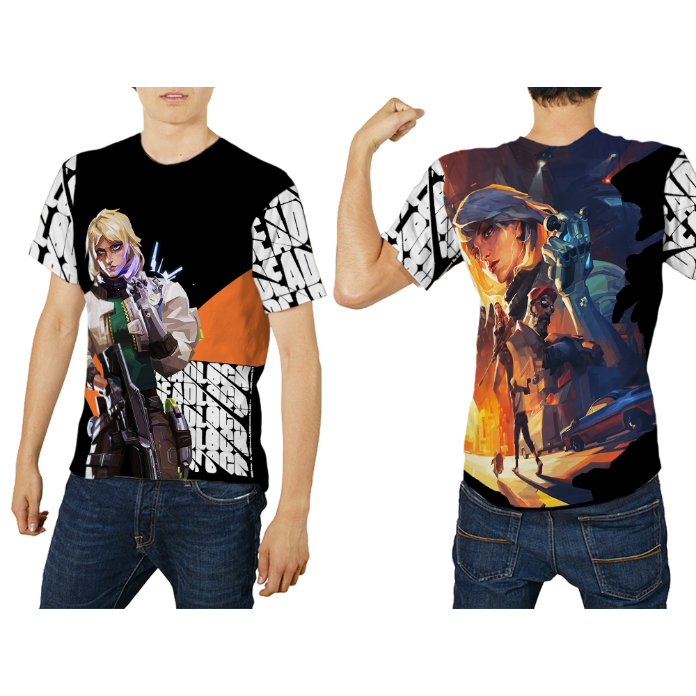 Baju Kaos Tshirt Jersey Retro Gaming Valorant E-Sport Pria Custom