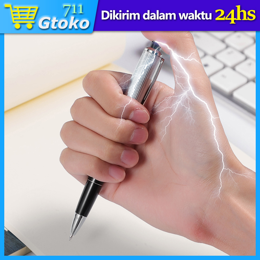 Pulpen Setrum Pena Listrik Electric Sulap Shocking Pen Gag Prank Toy Hadiah