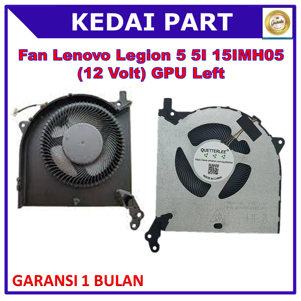 Fan Lenovo Legion 5 5I 15IMH05 5-15ARH05 R7000P 12 Volt GPU