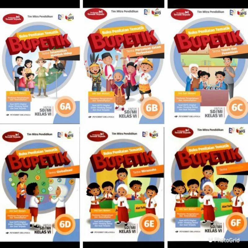 BUKU BEKAS ERLANGGA - BUPETIK KELAS 6 SD K13 REVISI