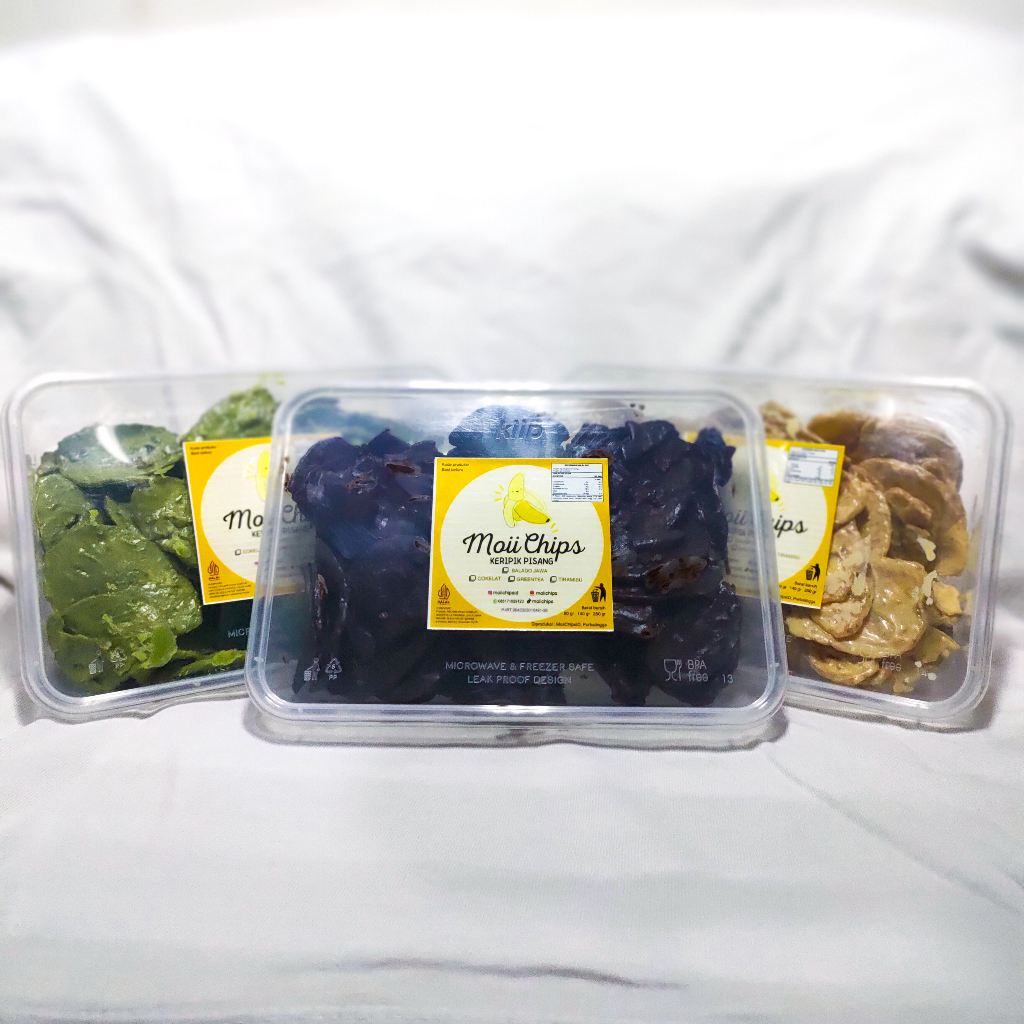 

Keripik pisang lumer rasa MoiiChips Box