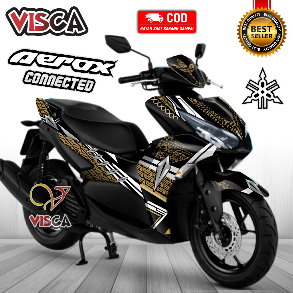 Decal Aerox 155 Connected 2021 2022 Full Body Stiker Aerox 155 Connected 2021 2022 Keren Striping Ae