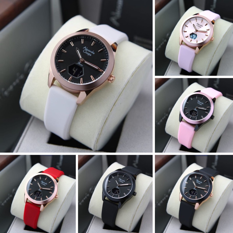 JAM TANGAN WANITA ALEXANDRE CHRISTIE AC 9394 LH / AC9394 / 9394 ORIGINAL RUBBER GARANSI RESMI 1 TAHU