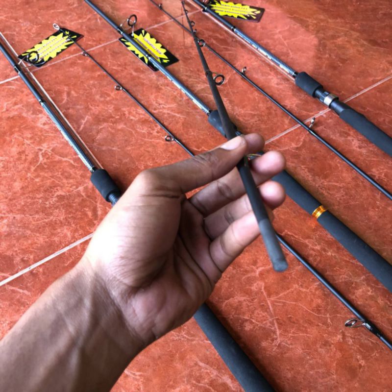 Brownze Joran Pancing Galatama Ikan Lele Bawal Carbon Solid 180 CM15kg