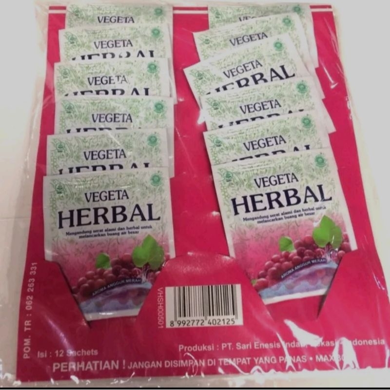 

Vegeta herbal isi 12 sahcet rasa anggur