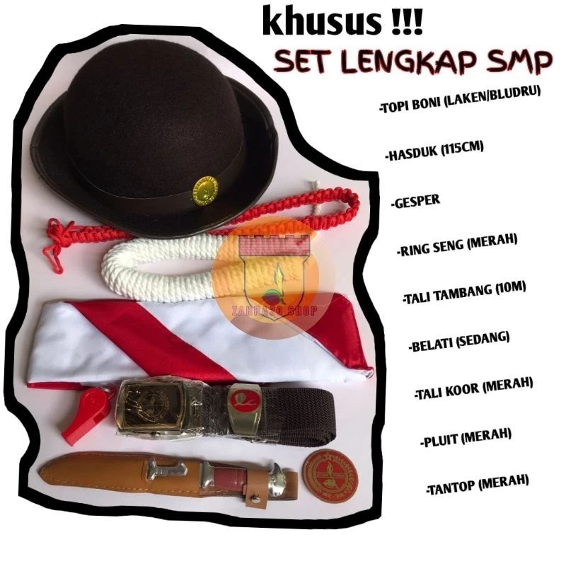 ATRIBUT PERLENGKAPAN PRAMUKA SD SMP SETELAN PRAMUKA PUTRA PUTRI//atribut perlengkapan Pramuka SD SMP