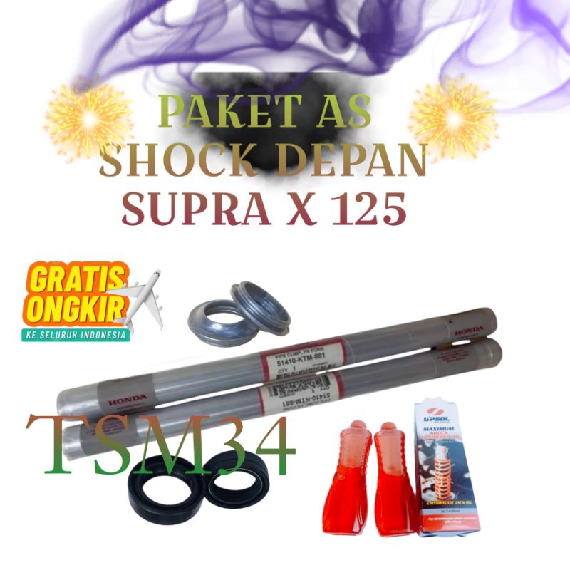 As shock sok shok depan Supra x 125 karburator / Supra fit new / paket shock depan Supra x 125  ( KT