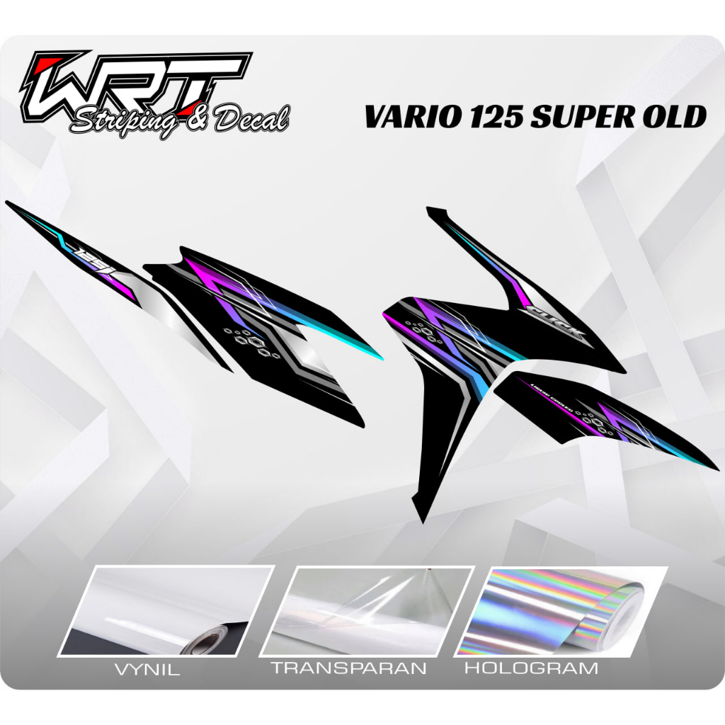 Striping Vario 125 Old-Stiker Decal Vario Super Old Racing Rainbow