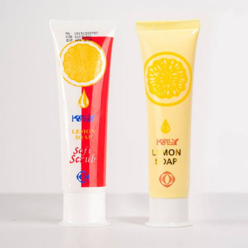 KELLY Sabun Wajah Lemon Soap & Lemon Soap Soft Scrub