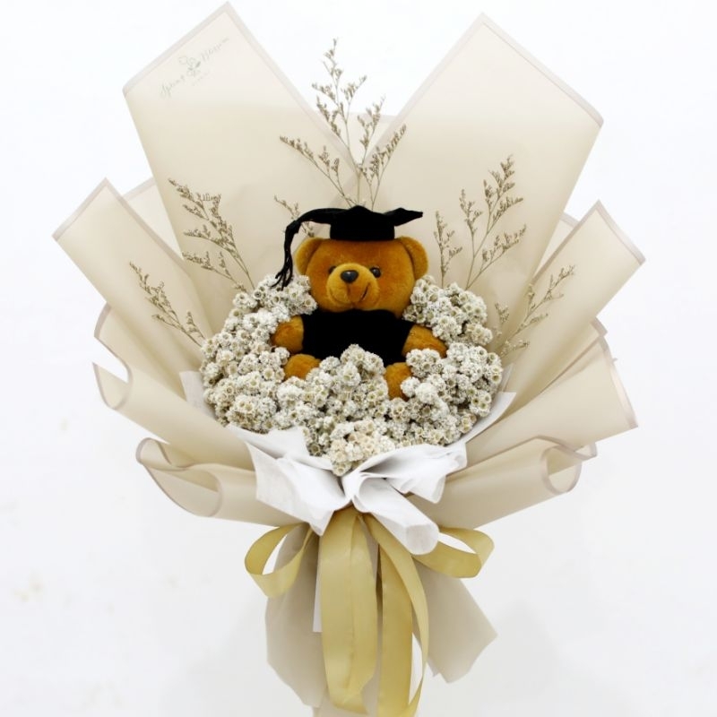 Buket wisuda edelweis boneka / buket edelweis boneka / buket boneka wisuda