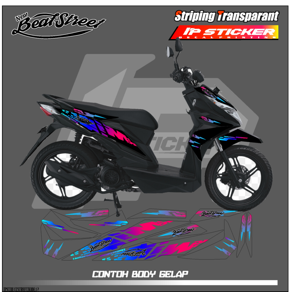 BEAT STREET (COD) STIKER STRIPING BEAT STREET- STIKER STRIPING MOTOR HONDA BEAT STREET STIKER LIST S