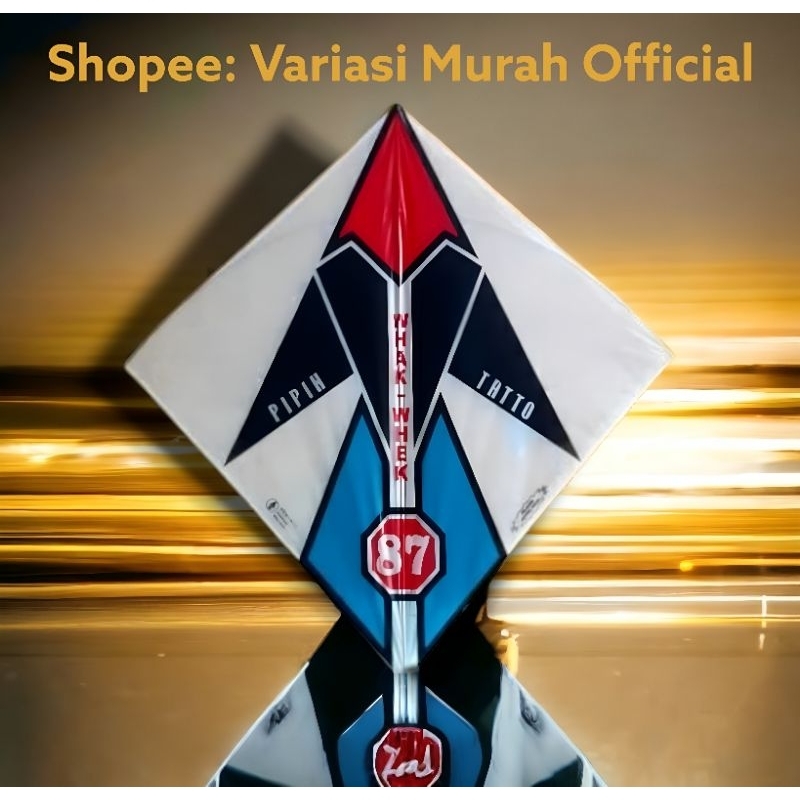 Layangan Sukhoi Super Pipin Tatto Double Lilitan 3 Warna Premium 10pcs Bonussss 1pc Superr