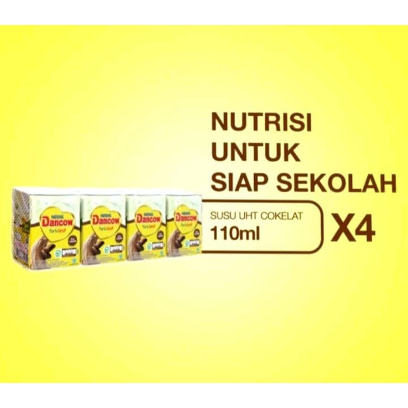 

Dancow UHT 110 ml X 4 pcs (1 pek isi 4 pcs)