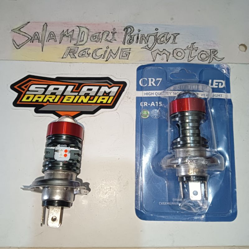 BOLA LAMPU LED DEPAN H4 LASER / BOHLAM LAMPU H4  MOTOR VIXION OLD VIXION NEW NEW SCOOPY FI MEGAPRO C