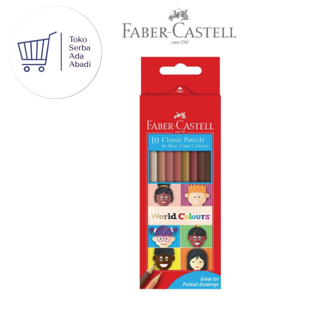 

PENSIL WARNA WORLD COLOURS 1 PACK 10 PCS FABER CASTELL