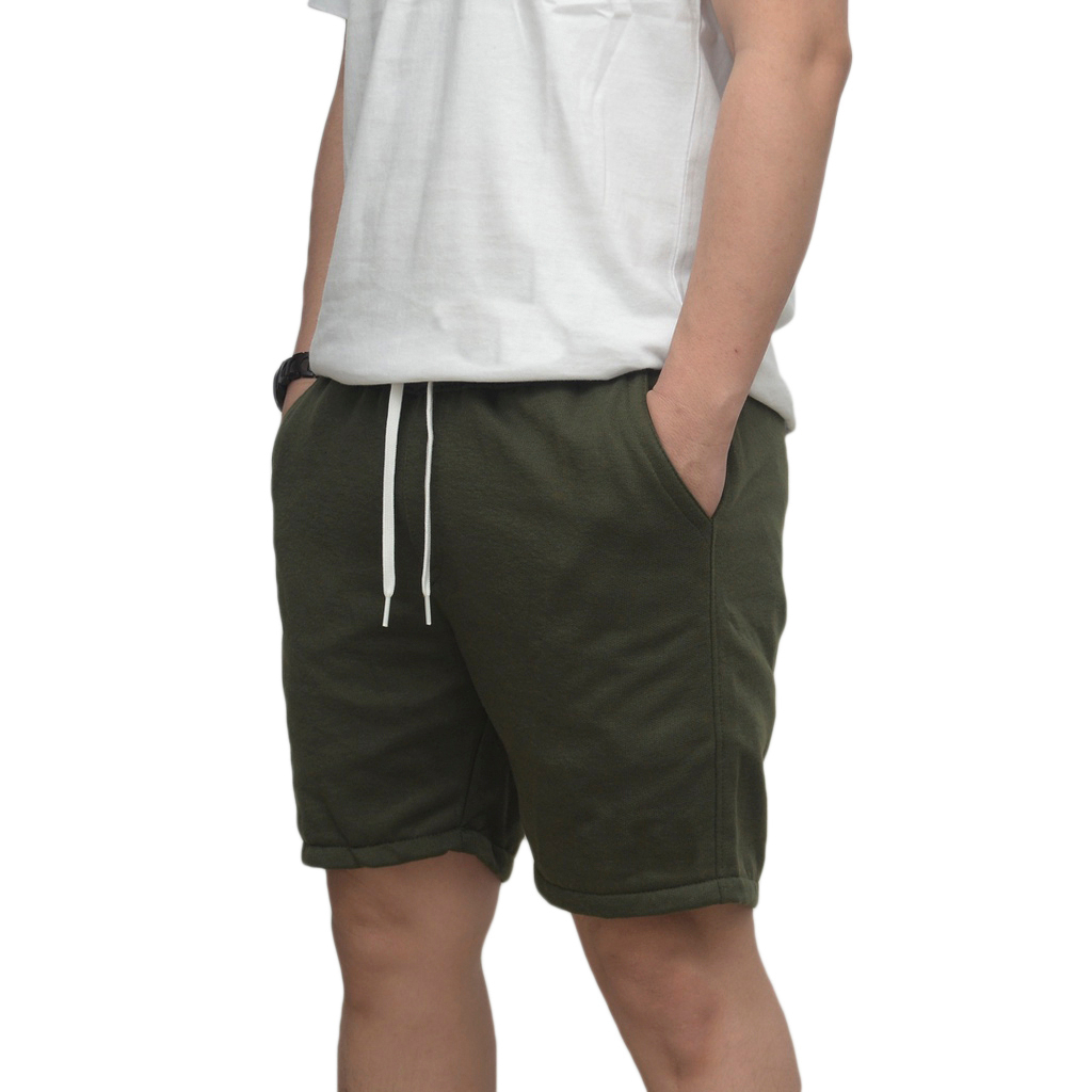 NFA - Celana Pendek Pria Wanita Boardshort Pria Wanita Sweatpants Pendek Celana Santai Hijau Army