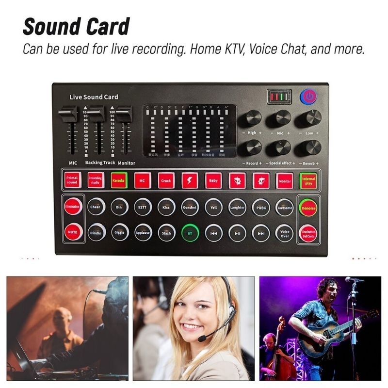 MOOER Mixer Soundcard Audio Live Broadcast Recording